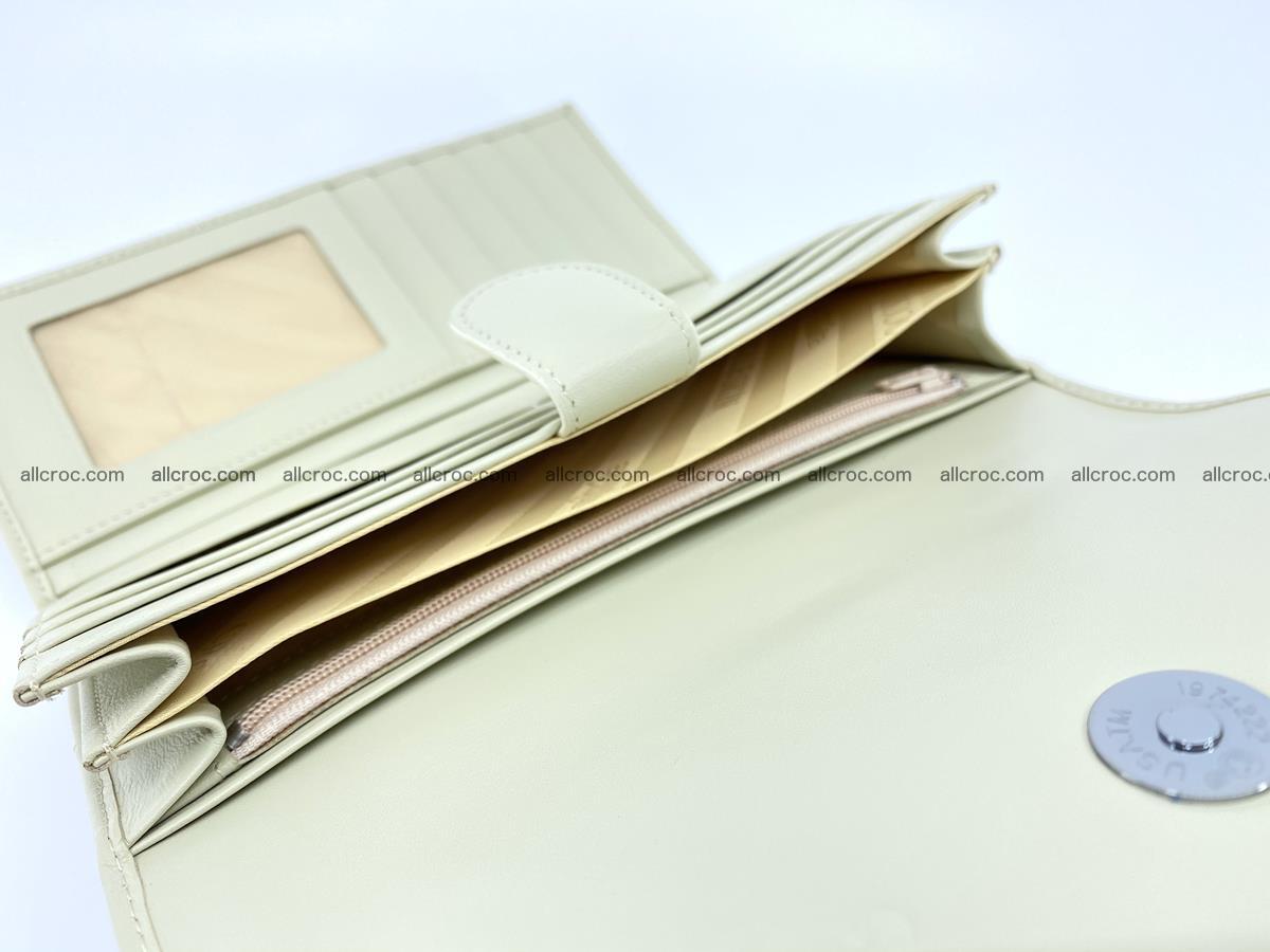 Crocodile skin wallet trifold for women 515 Foto 7