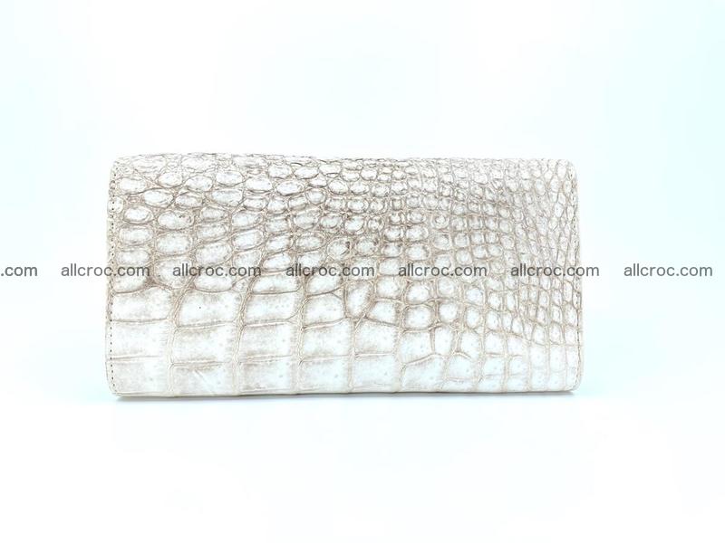 Crocodile skin wallet trifold for women 515