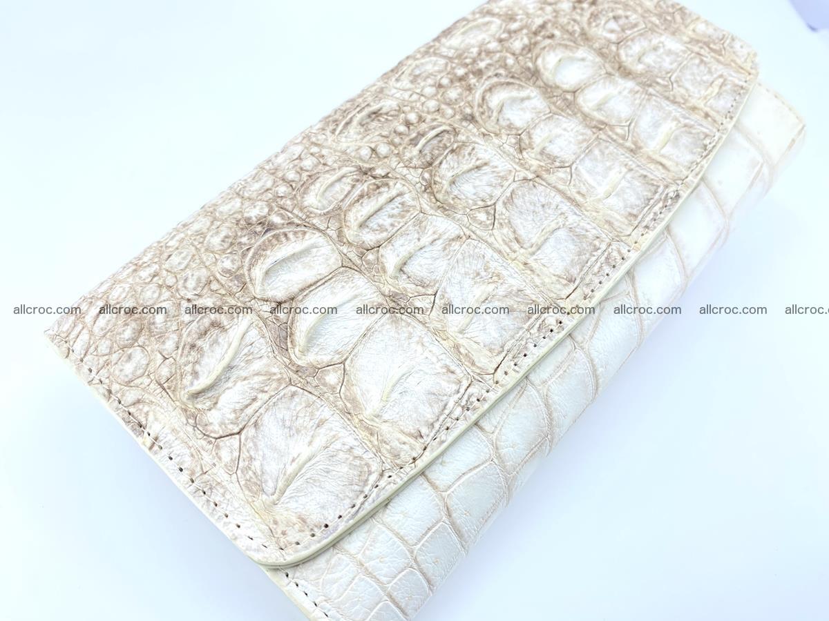 Crocodile skin wallet trifold for women 515 Foto 2