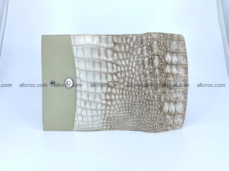 Crocodile skin wallet trifold for women 515