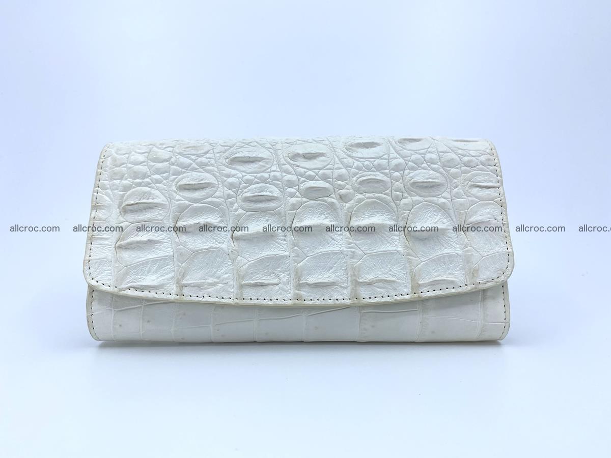 Crocodile skin wallet trifold for women 516 Foto 0