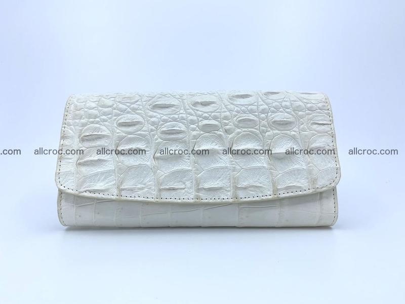 Crocodile skin wallet trifold for women 516