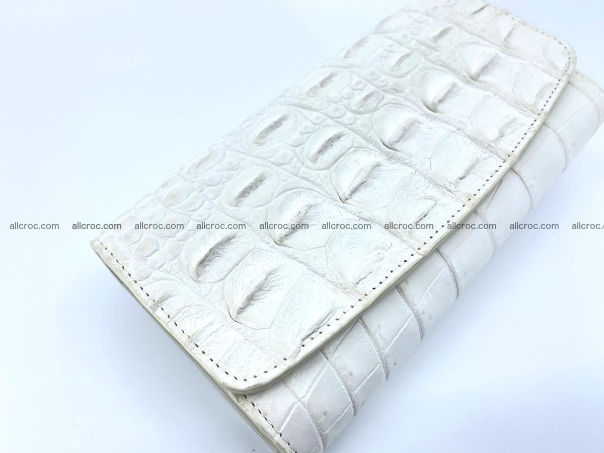 Crocodile skin wallet trifold for women 516 Foto 2