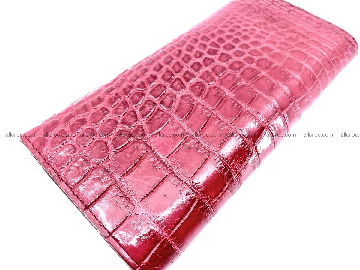 Crocodile skin wallet trifold for women 514 Foto 3