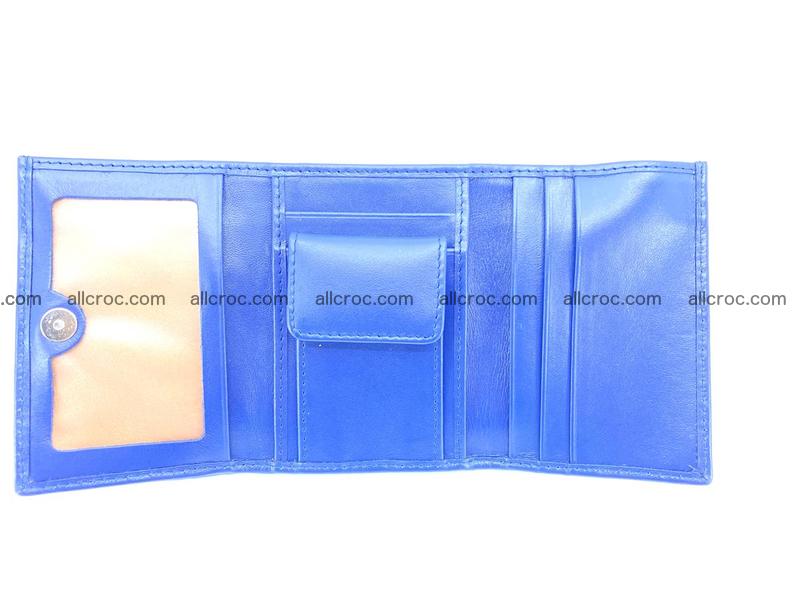 Crocodile skin wallet trifold mini with coins compartment 965