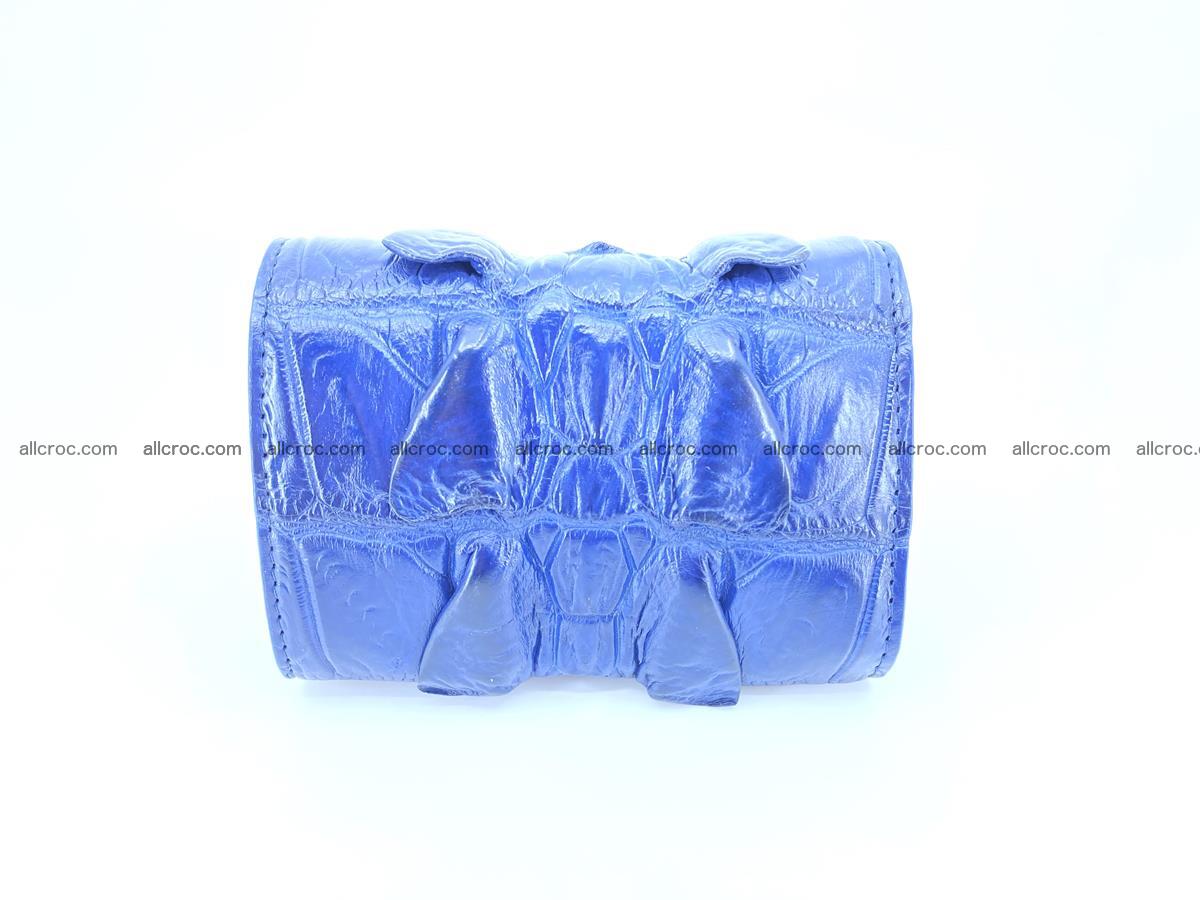 Crocodile skin wallet trifold mini with coins compartment 963 Foto 1