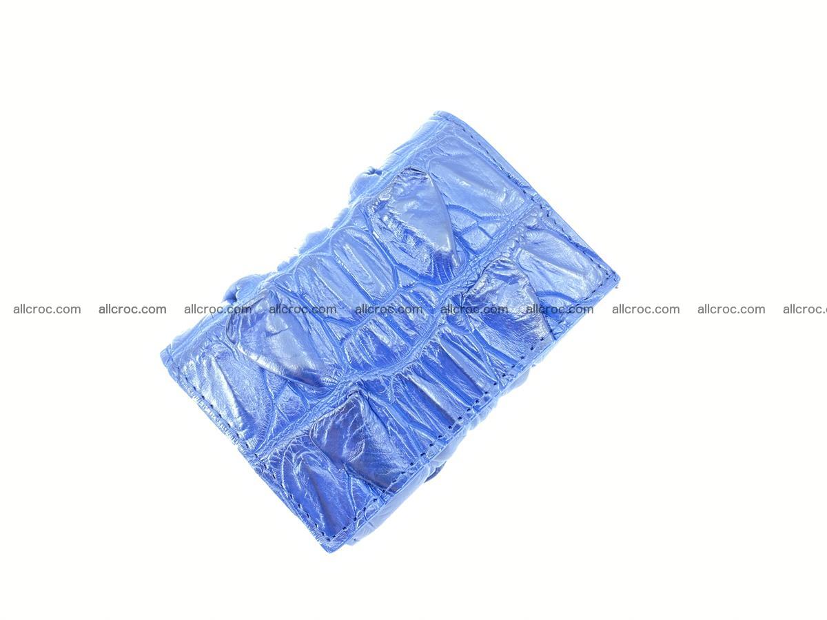 Crocodile skin wallet trifold mini with coins compartment 963 Foto 2