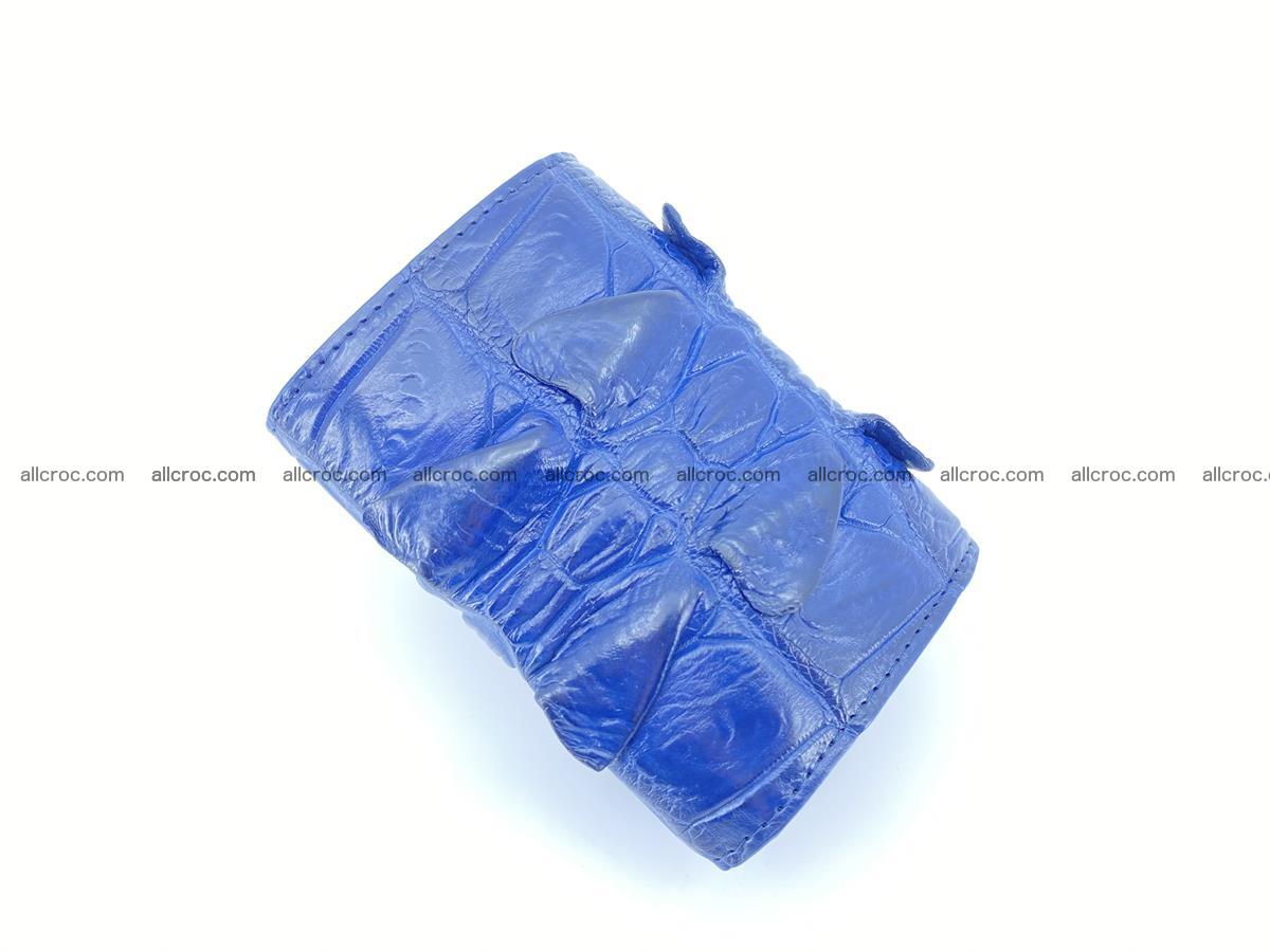 Crocodile skin wallet trifold mini with coins compartment 963 Foto 3