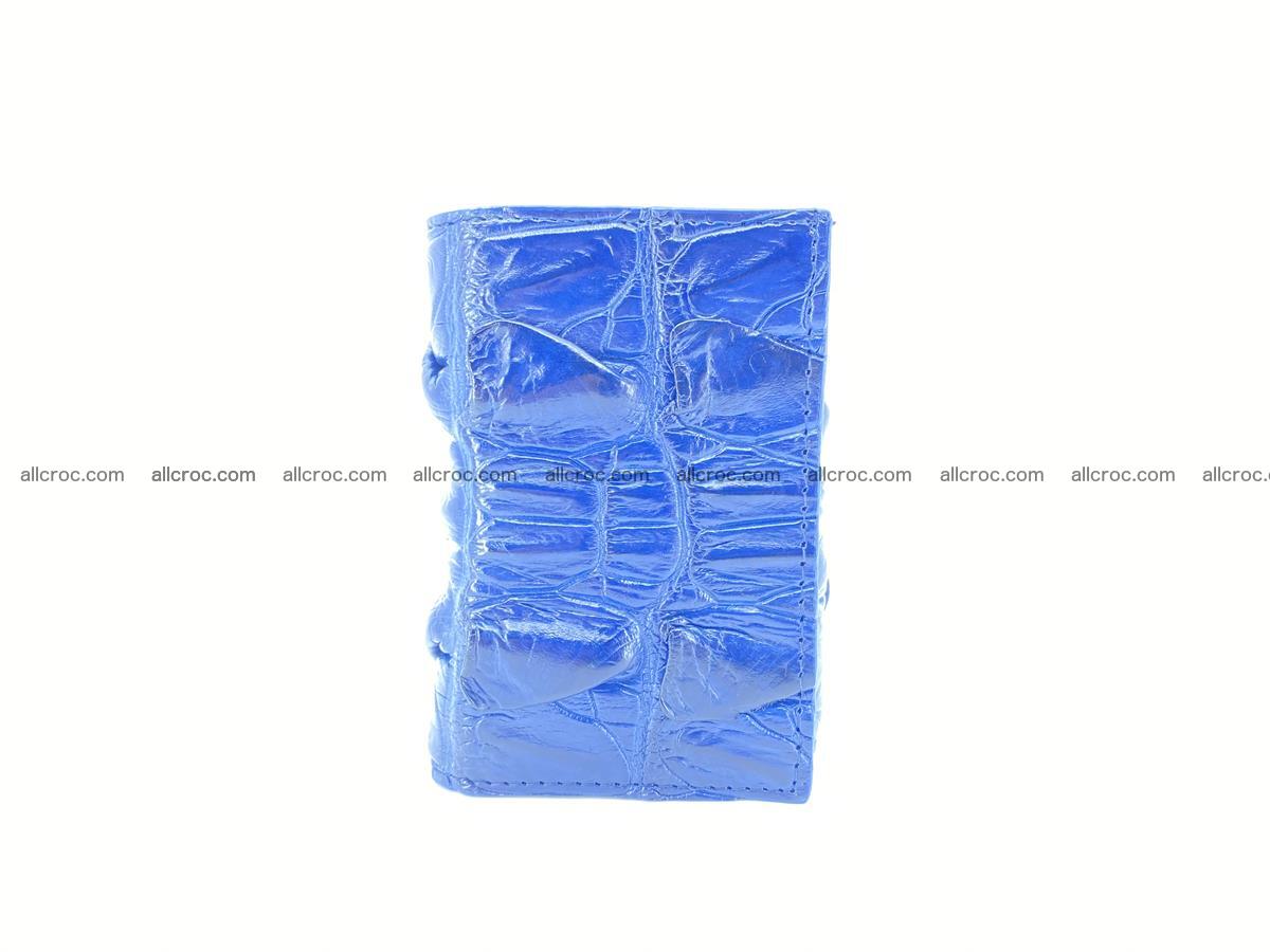 Crocodile skin wallet trifold mini with coins compartment 963 Foto 4
