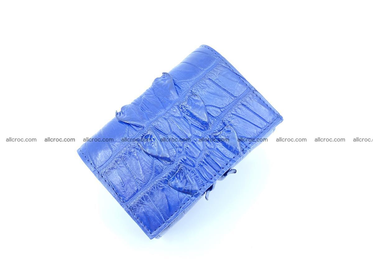 Crocodile skin wallet trifold mini with coins compartment 965 Foto 2