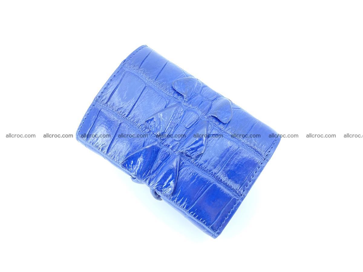 Crocodile skin wallet trifold mini with coins compartment 965 Foto 3
