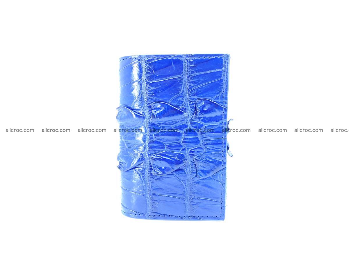 Crocodile skin wallet trifold mini with coins compartment 965 Foto 4
