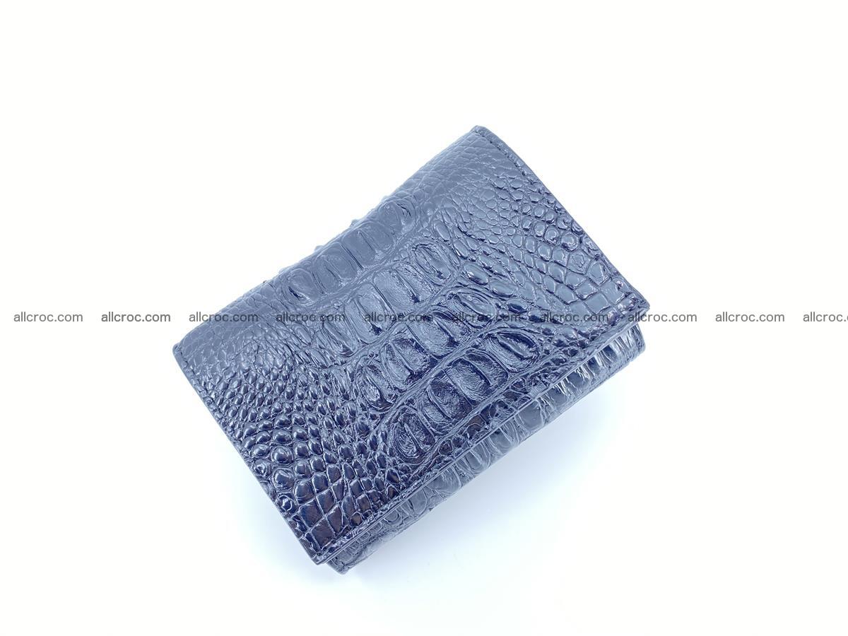 Crocodile skin wallet trifold mini with coins compartment 497 Foto 5