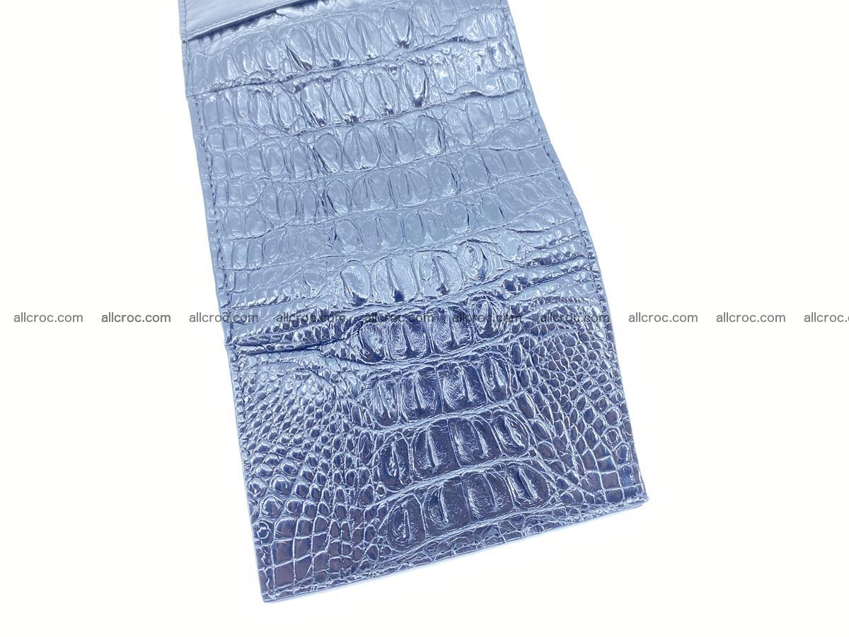 Crocodile skin wallet trifold mini with coins compartment 497 Foto 9