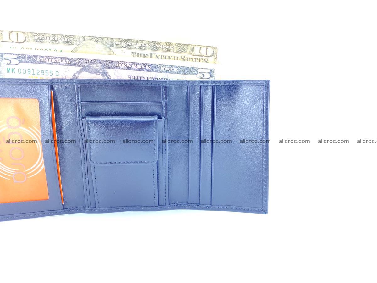Crocodile skin wallet trifold mini with coins compartment 966 Foto 11