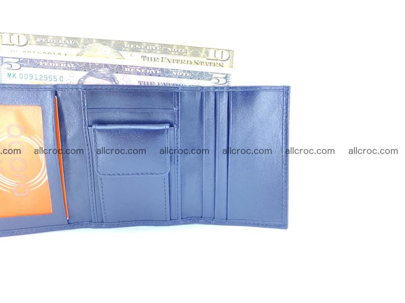 Crocodile skin wallet trifold mini with coins compartment 966