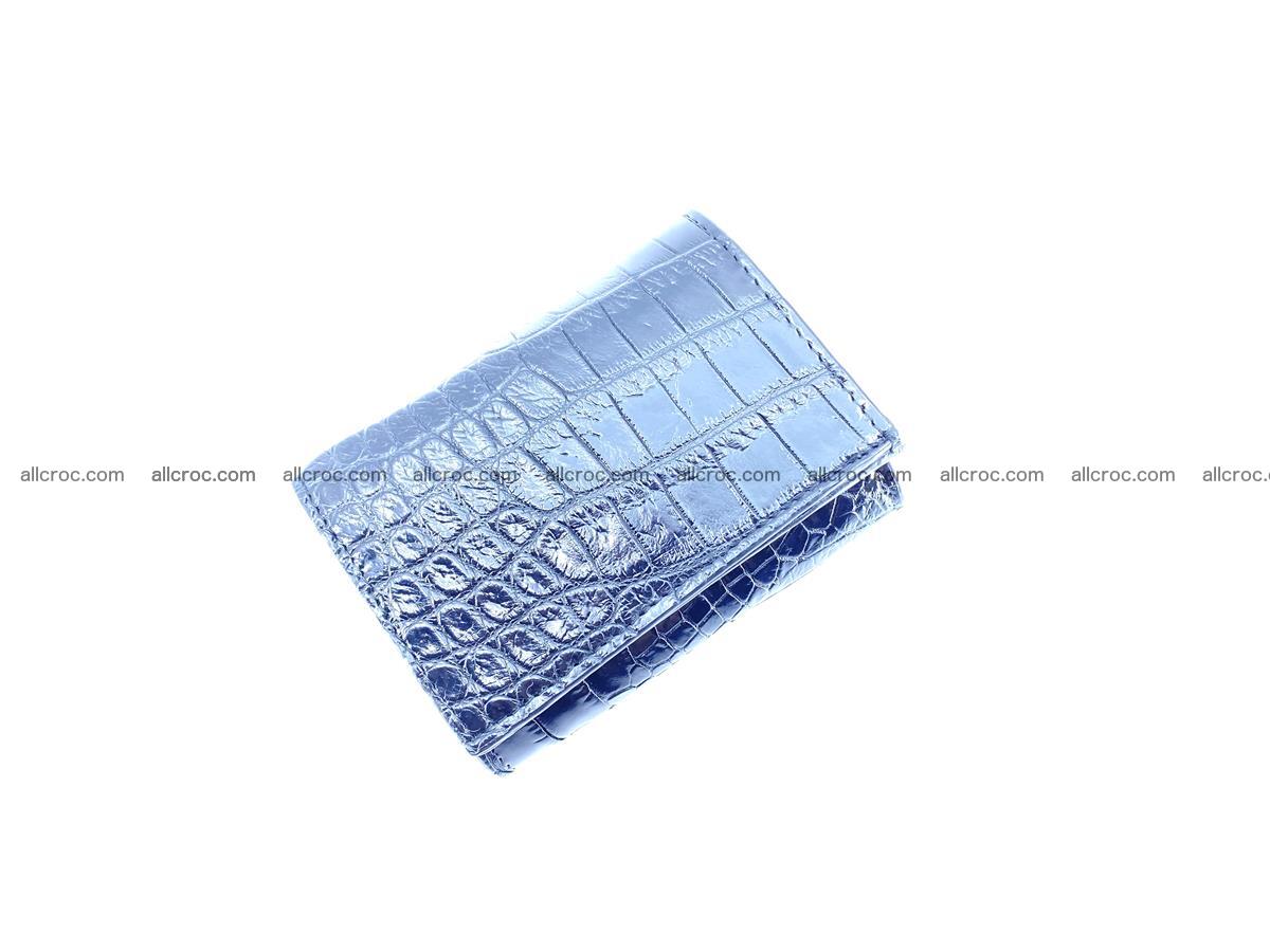 Crocodile skin wallet trifold mini with coins compartment 500 Foto 4