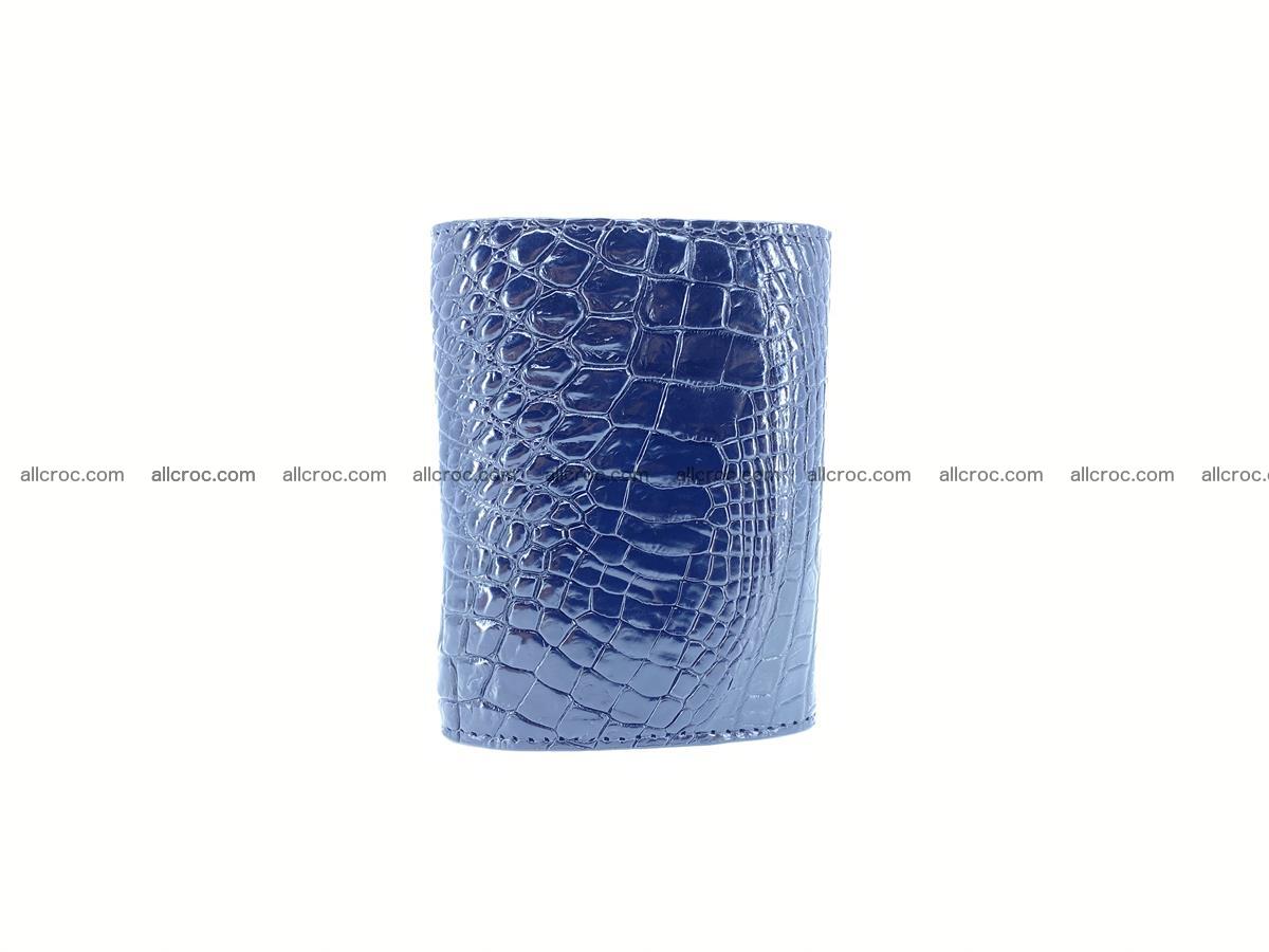 Crocodile skin wallet trifold mini with coins compartment 967 Foto 5