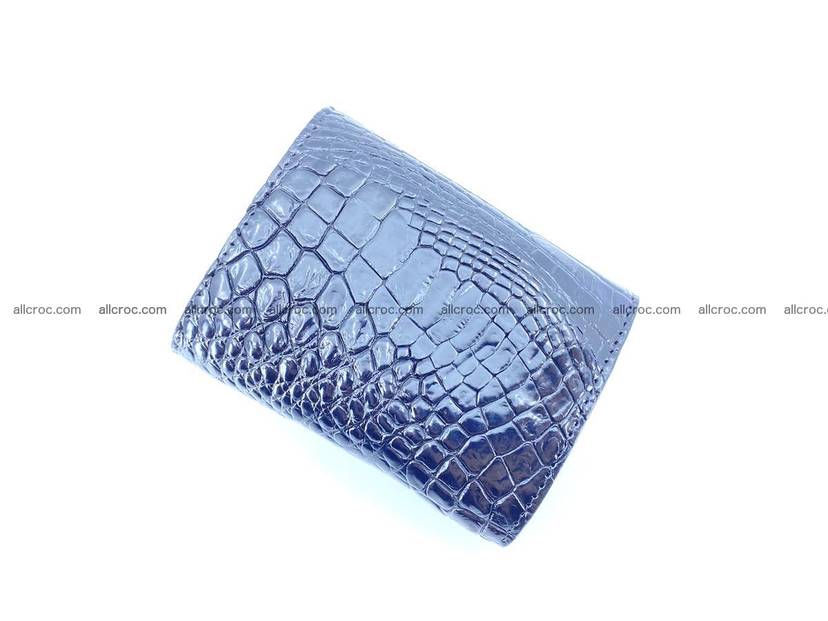 Crocodile skin wallet trifold mini with coins compartment 967 Foto 3