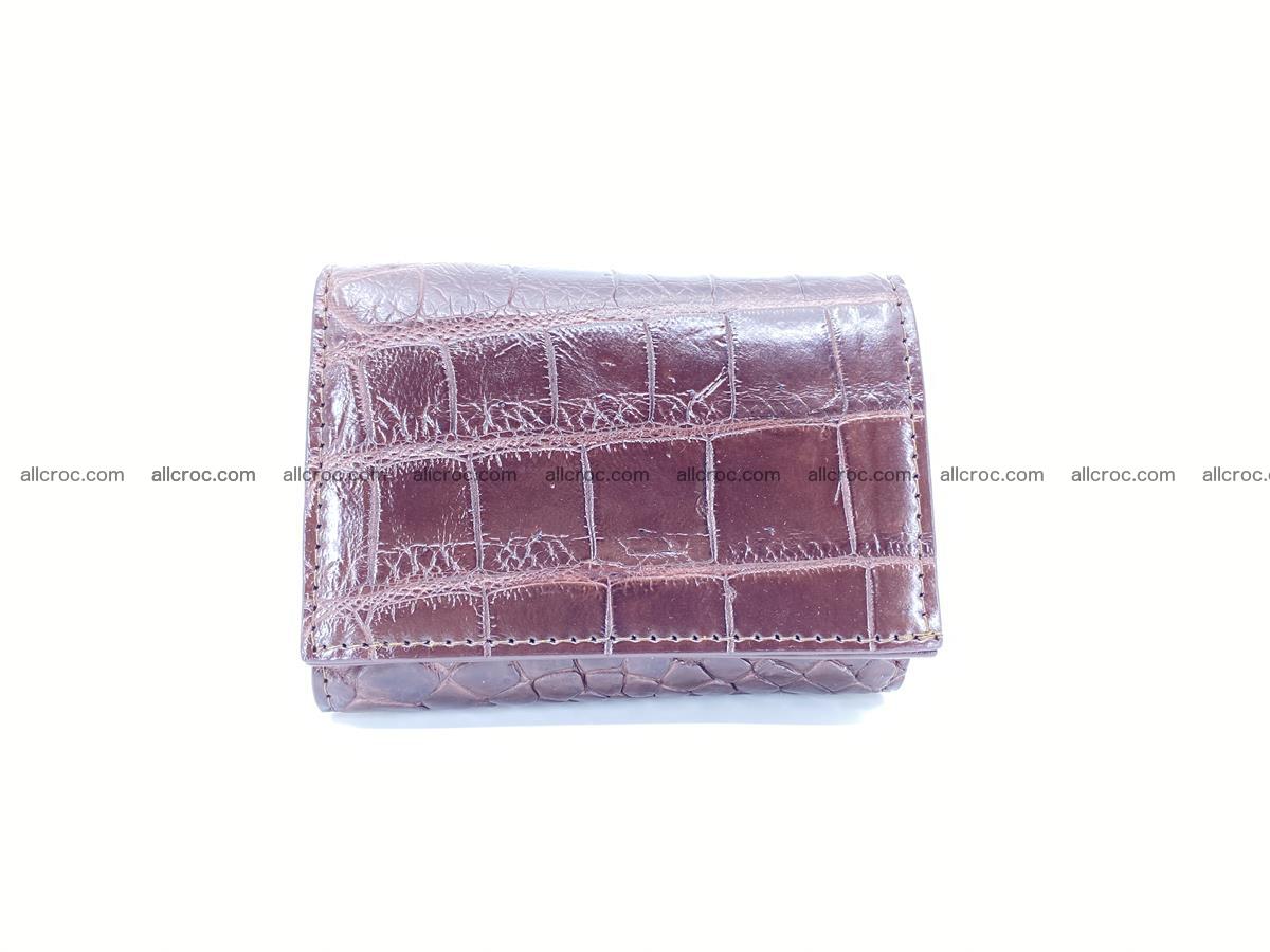 Crocodile skin wallet trifold mini with coins compartment 501 Foto 0