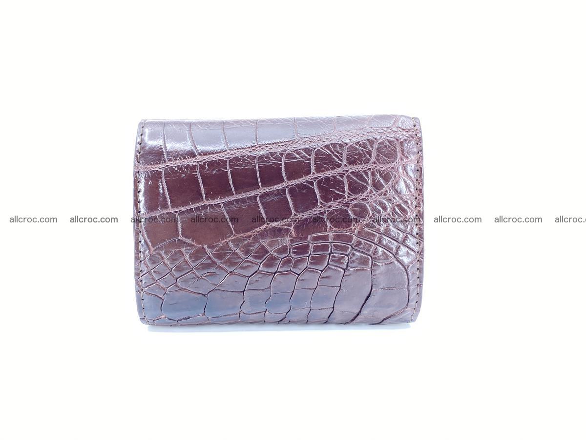 Crocodile skin wallet trifold mini with coins compartment 501 Foto 1