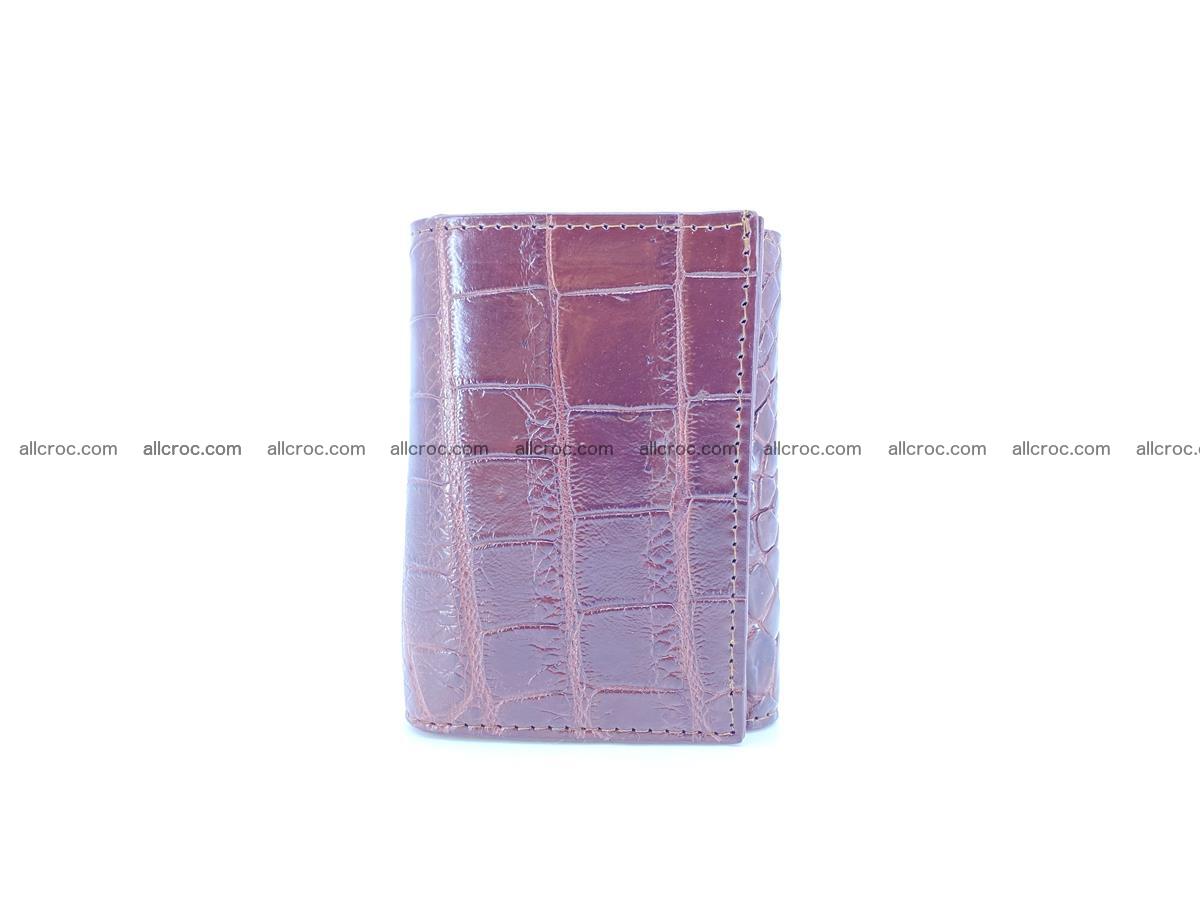 Crocodile skin wallet trifold mini with coins compartment 501 Foto 4