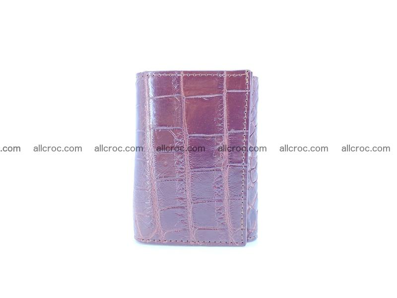 Crocodile skin wallet trifold mini with coins compartment 501