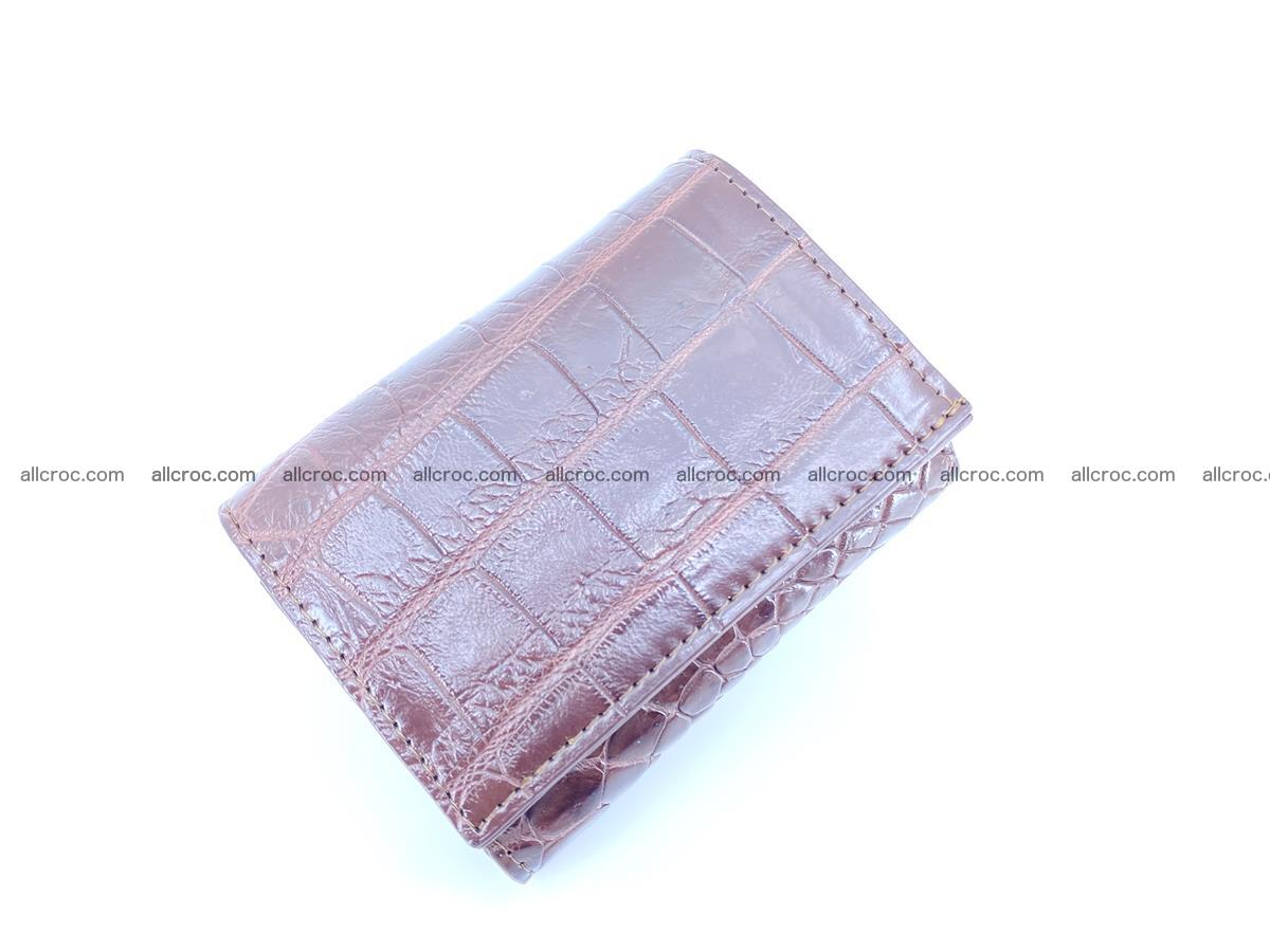 Crocodile skin wallet trifold mini with coins compartment 501 Foto 2