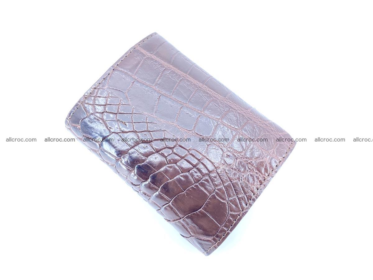 Crocodile skin wallet trifold mini with coins compartment 501 Foto 3