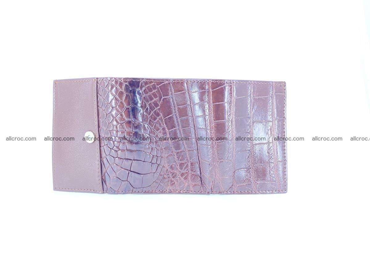 Crocodile skin wallet trifold mini with coins compartment 501 Foto 6