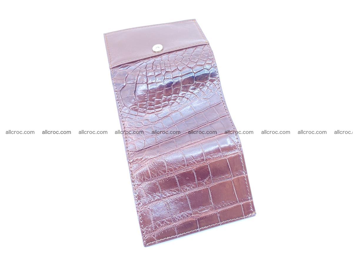 Crocodile skin wallet trifold mini with coins compartment 501 Foto 7