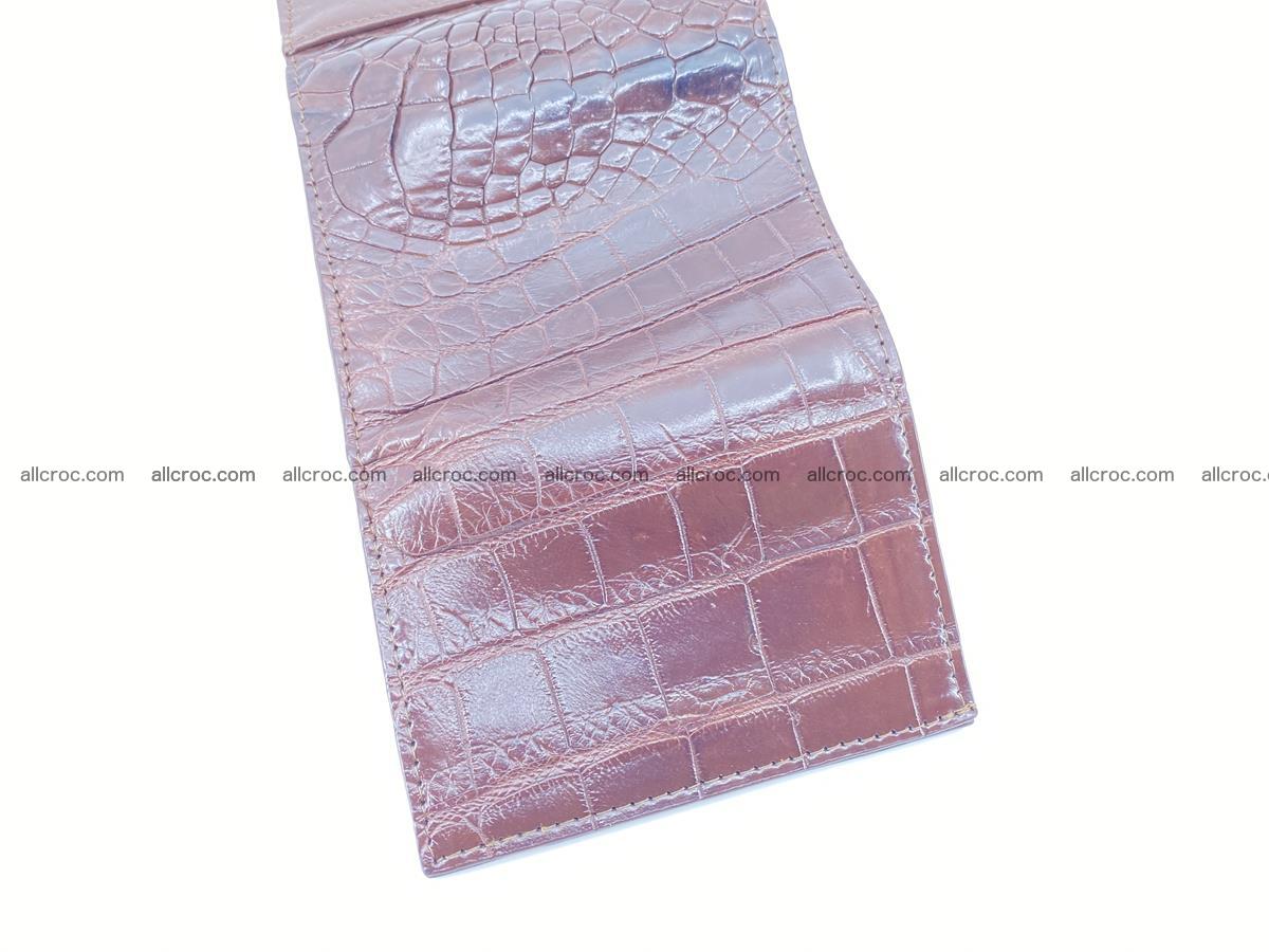 Crocodile skin wallet trifold mini with coins compartment 501 Foto 8
