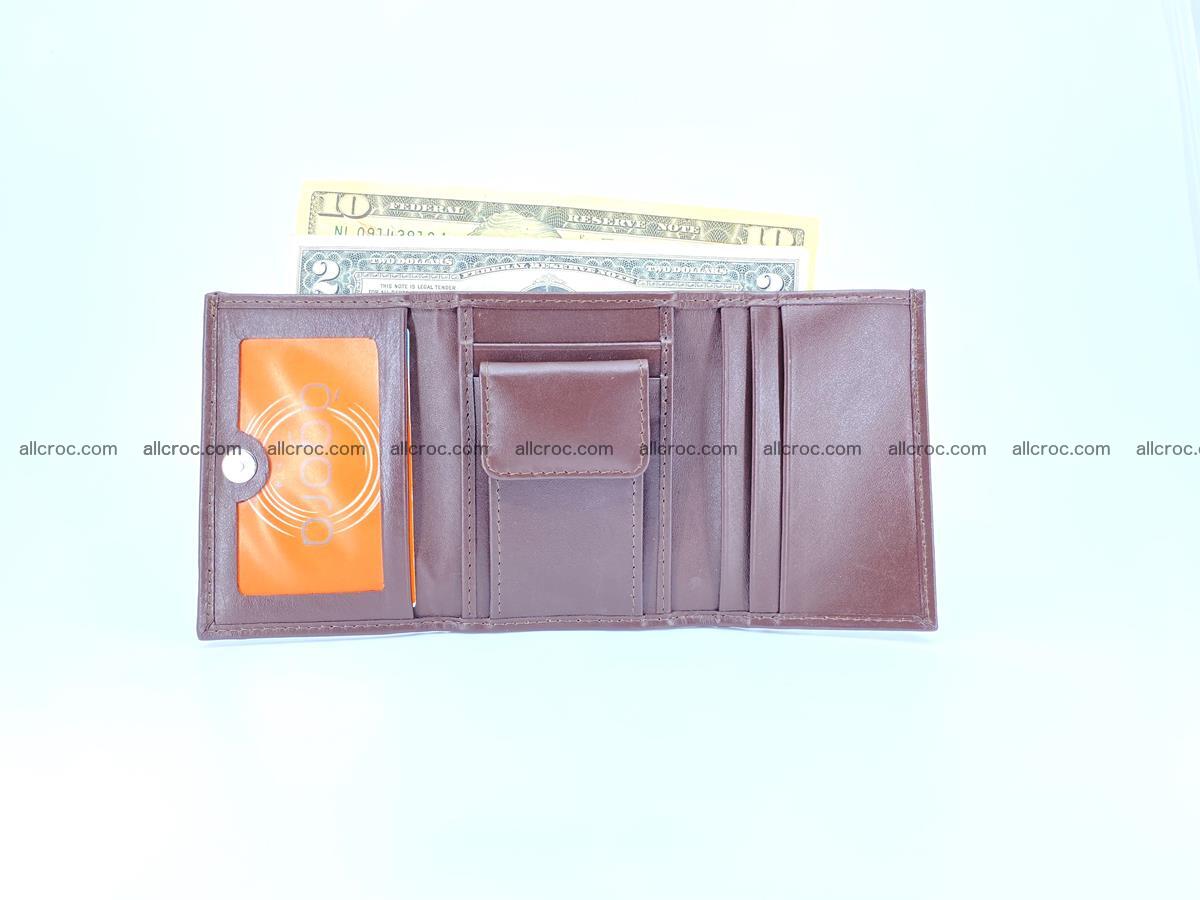 Crocodile skin wallet trifold mini with coins compartment 503 Foto 9