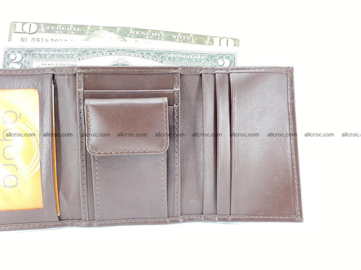 Crocodile skin wallet trifold mini with coins compartment 503 Foto 10