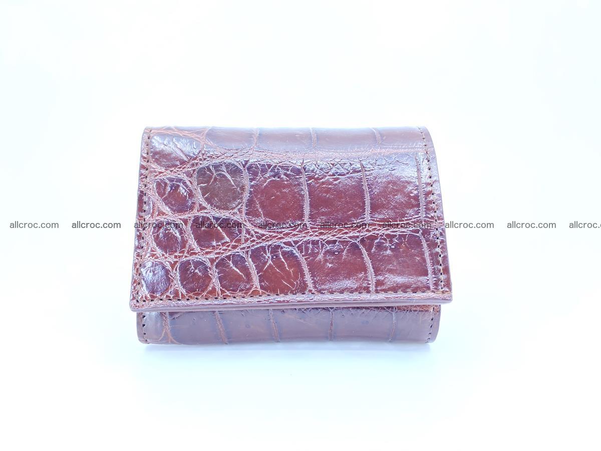 Crocodile skin wallet trifold mini with coins compartment 503 Foto 0