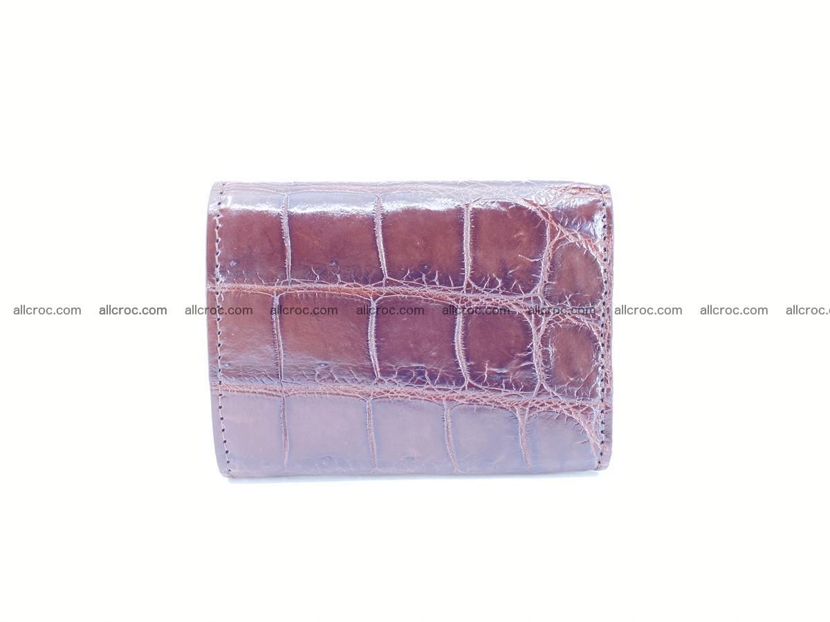 Crocodile skin wallet trifold mini with coins compartment 503 Foto 1