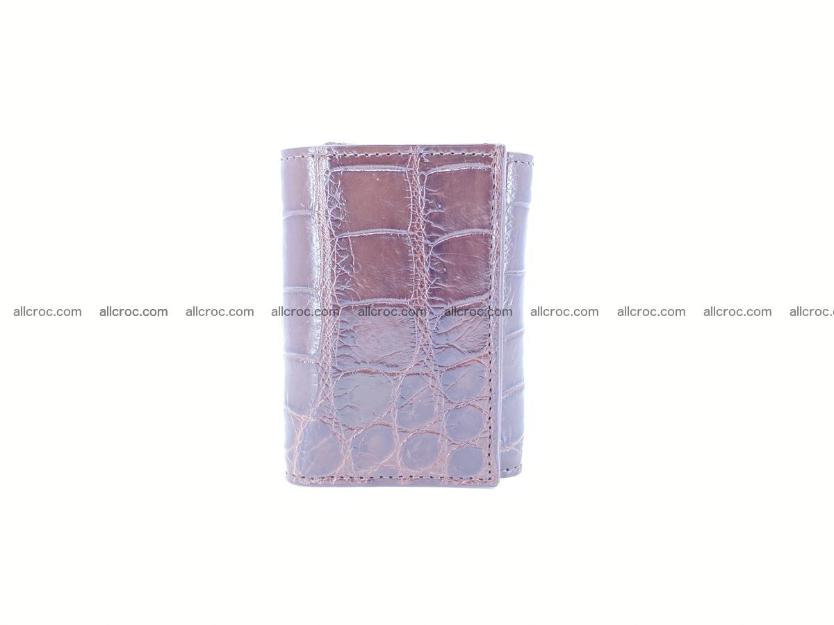 Crocodile skin wallet trifold mini with coins compartment 503 Foto 4