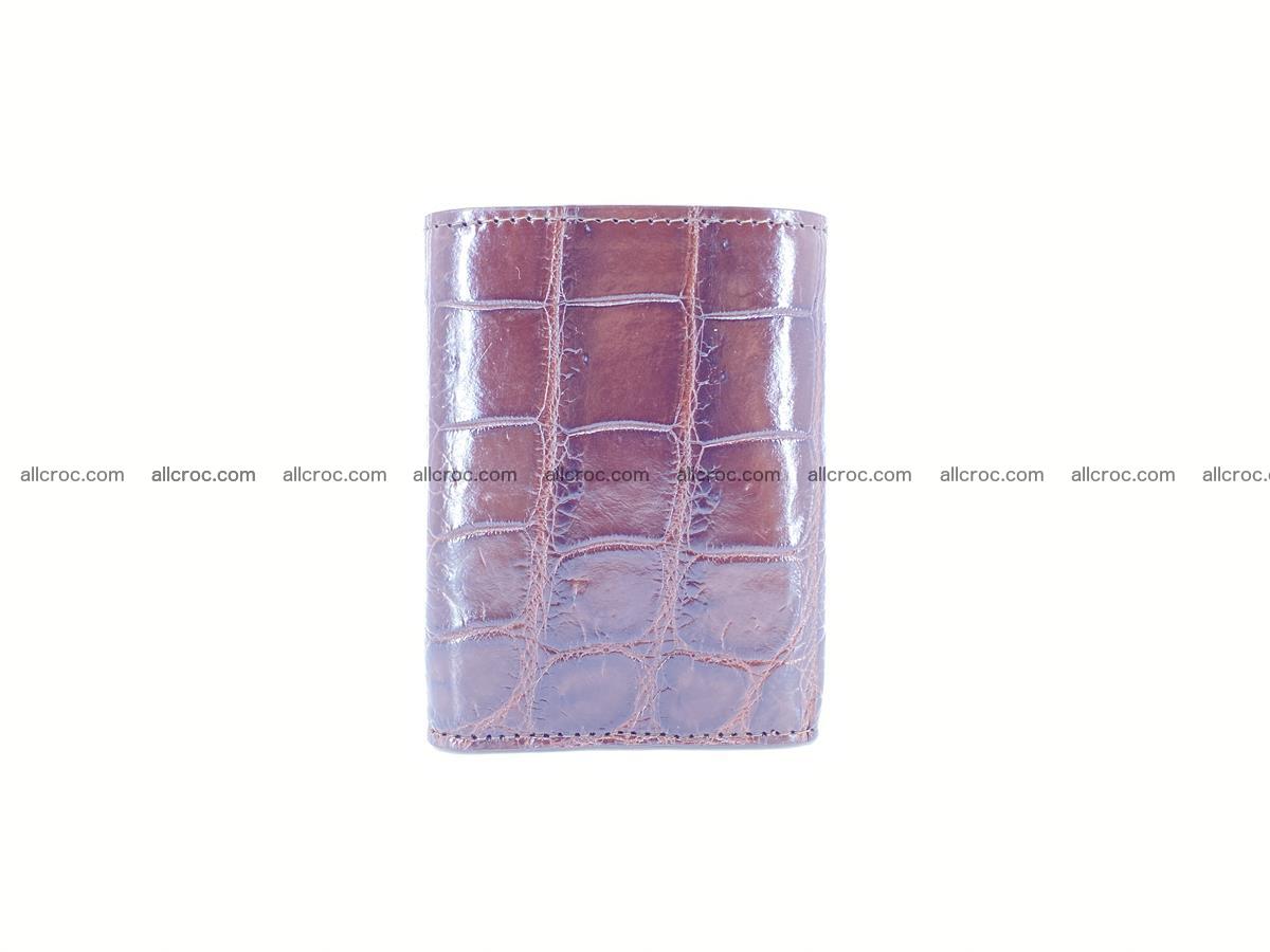 Crocodile skin wallet trifold mini with coins compartment 503 Foto 5
