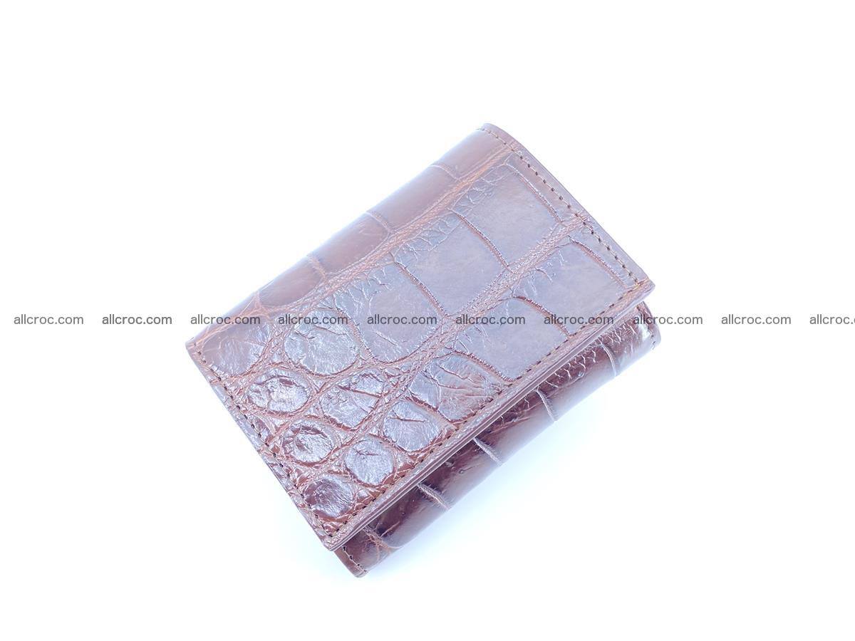 Crocodile skin wallet trifold mini with coins compartment 503 Foto 2