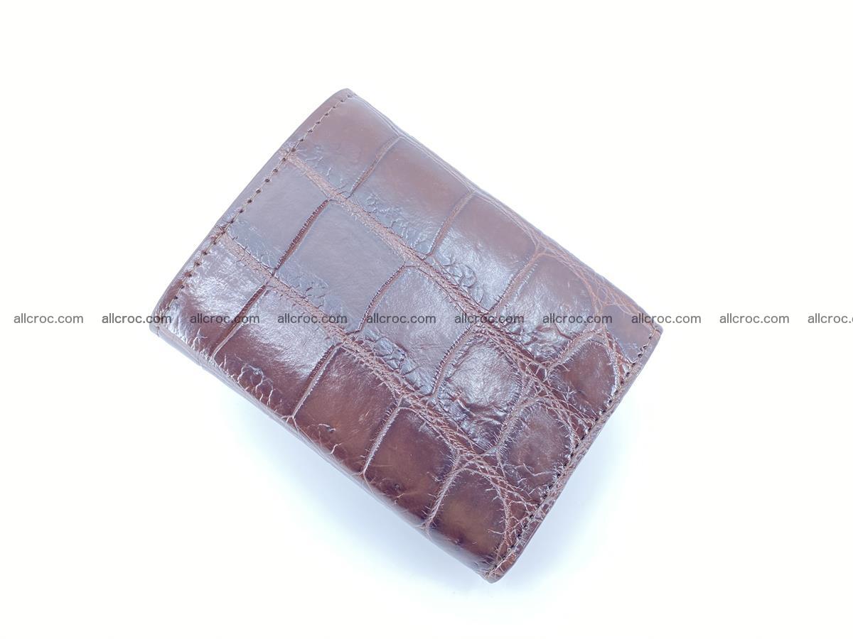 Crocodile skin wallet trifold mini with coins compartment 503 Foto 3