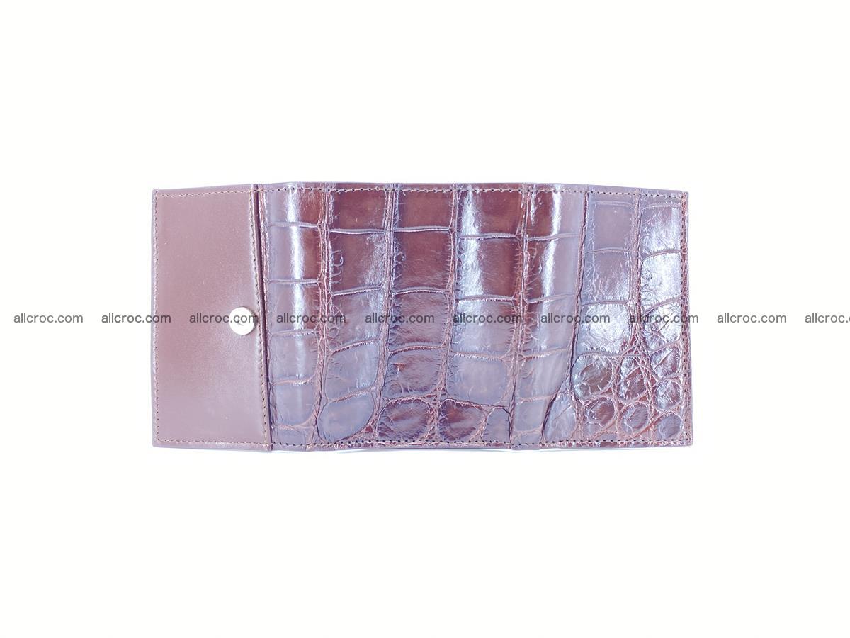 Crocodile skin wallet trifold mini with coins compartment 503 Foto 6