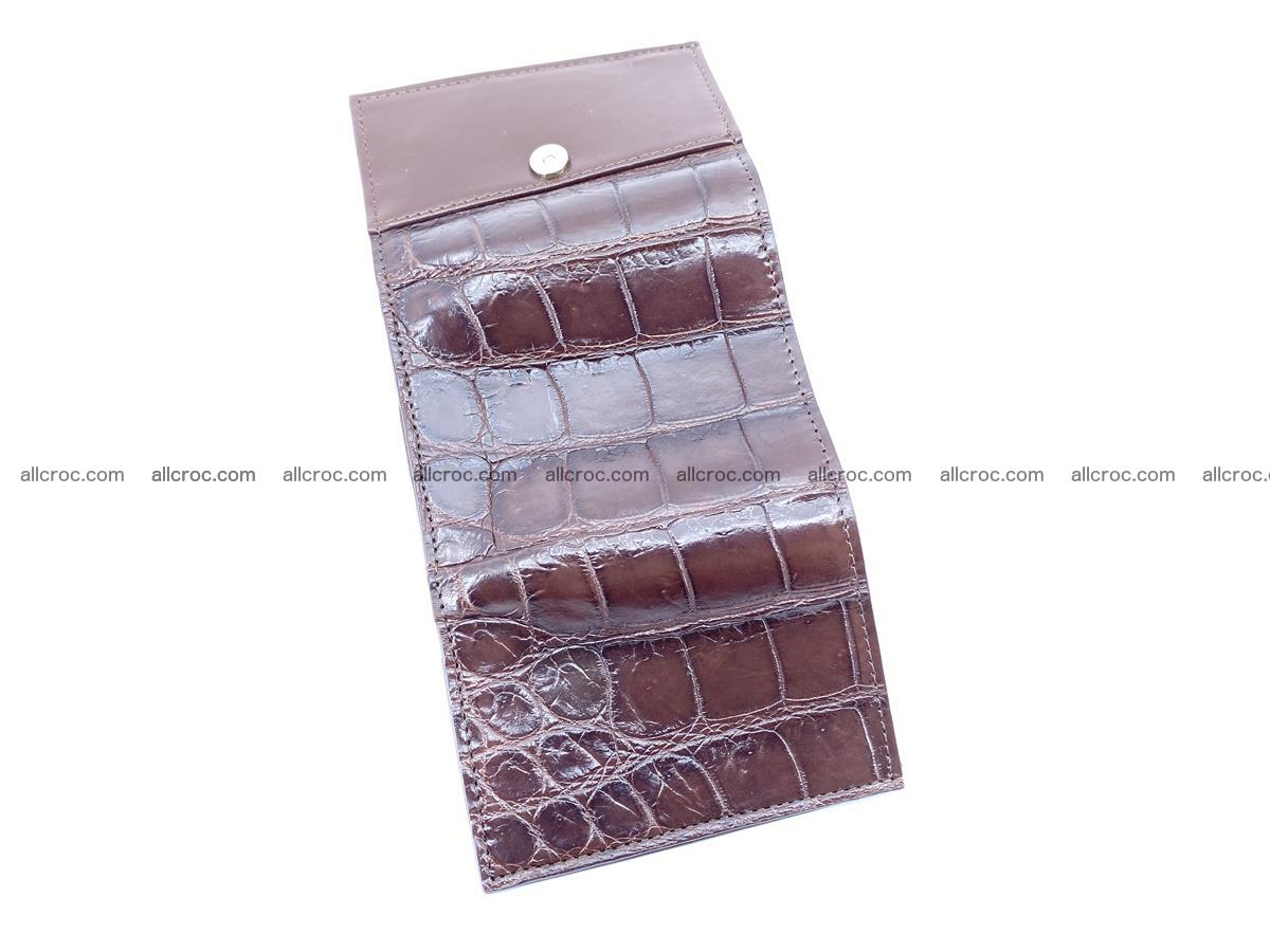 Crocodile skin wallet trifold mini with coins compartment 503 Foto 7