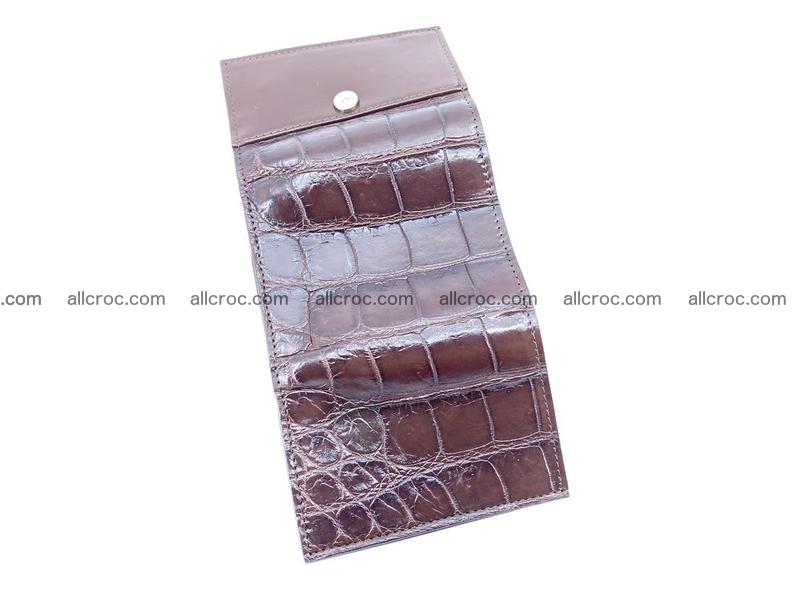Crocodile skin wallet trifold mini with coins compartment 503