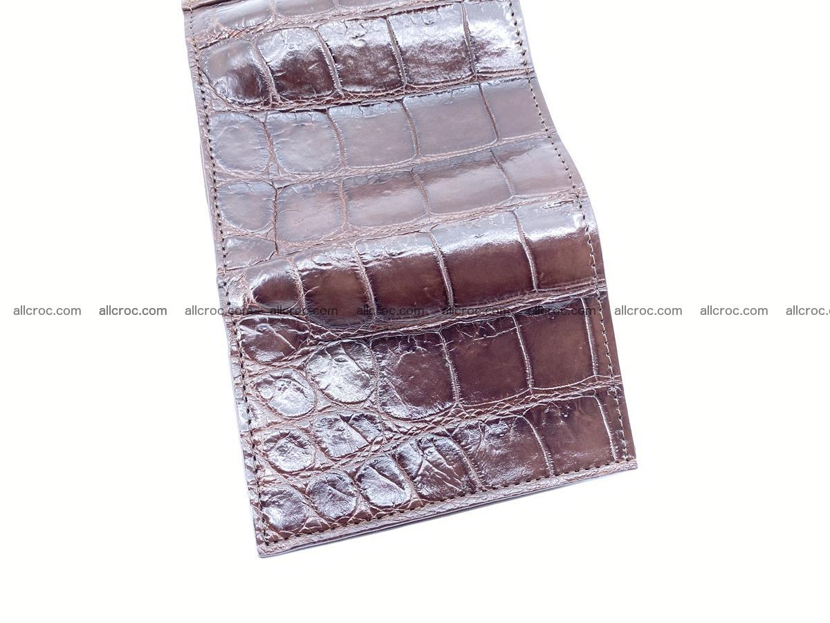 Crocodile skin wallet trifold mini with coins compartment 503 Foto 8