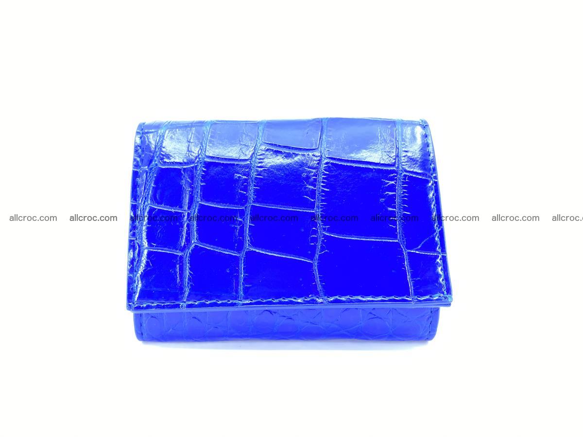 Crocodile skin wallet trifold mini with coins compartment 505 Foto 0