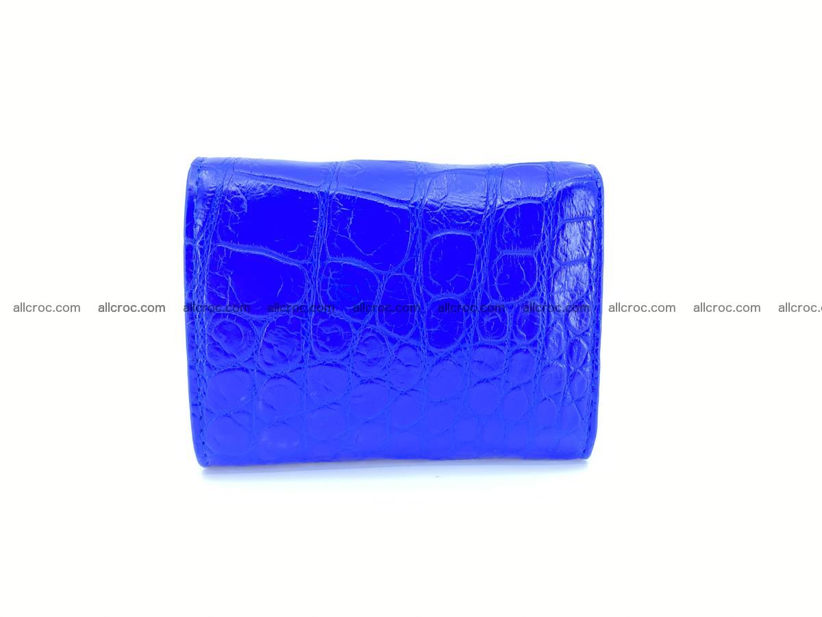 Crocodile skin wallet trifold mini with coins compartment 505 Foto 1