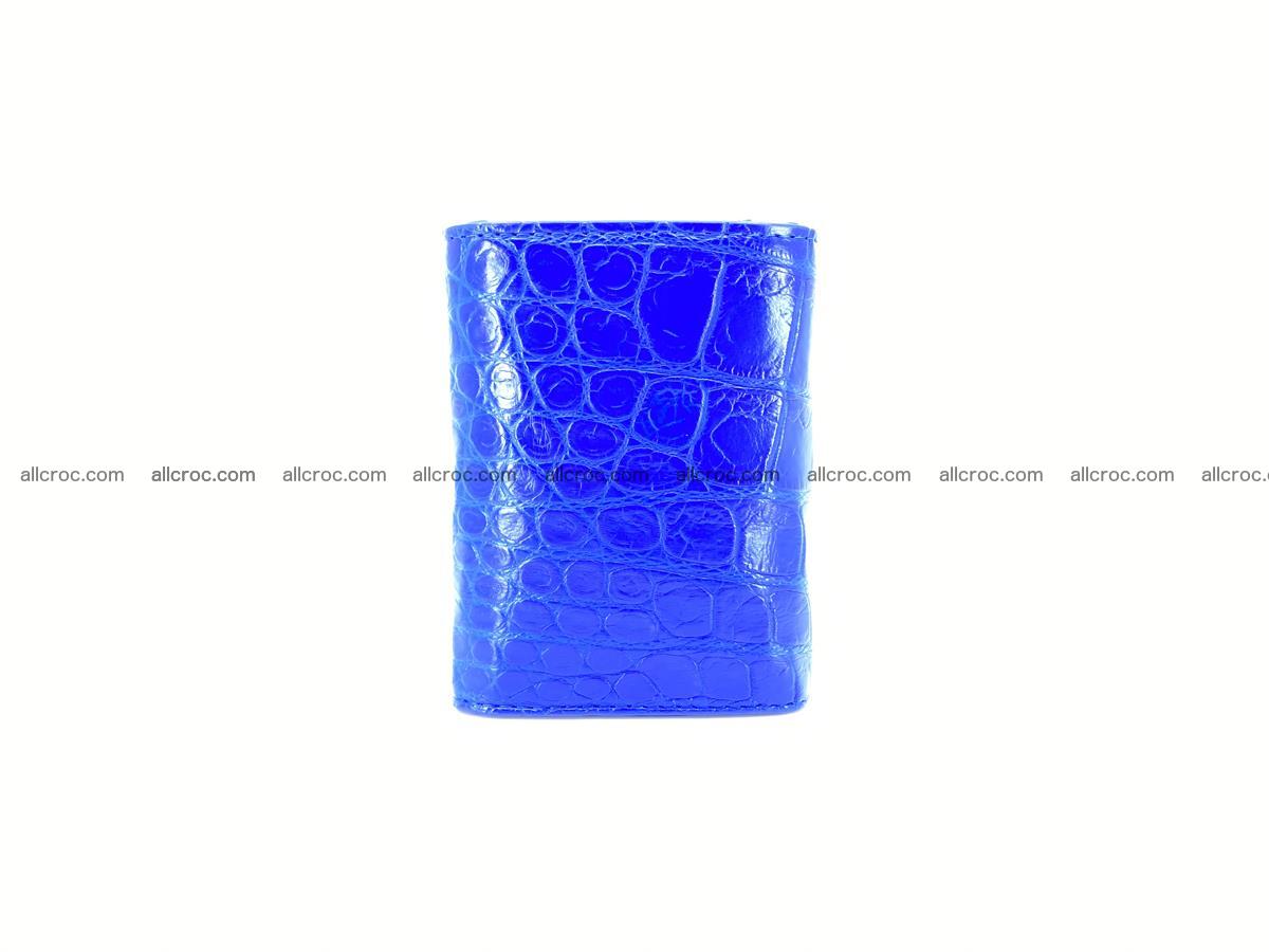 Crocodile skin wallet trifold mini with coins compartment 505 Foto 5