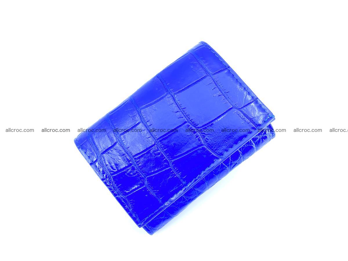 Crocodile skin wallet trifold mini with coins compartment 505 Foto 2