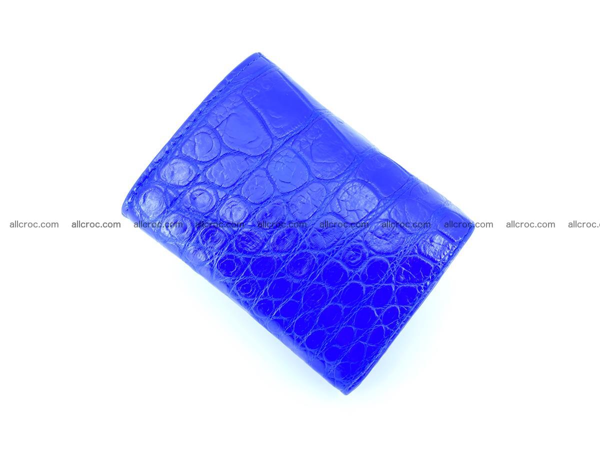 Crocodile skin wallet trifold mini with coins compartment 505 Foto 3