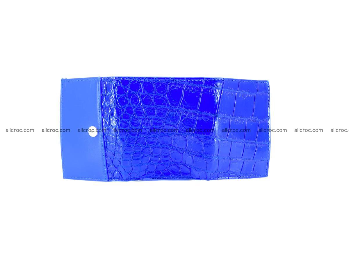 Crocodile skin wallet trifold mini with coins compartment 505 Foto 6